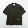 AND WANDER / Dry Soft Seersucker Short Sleeve Shirt