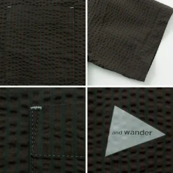 AND WANDER / Dry Soft Seersucker Short Sleeve Shirt
