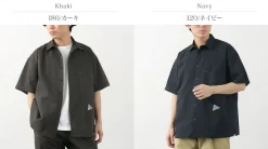 AND WANDER / Dry Soft Seersucker Short Sleeve Shirt