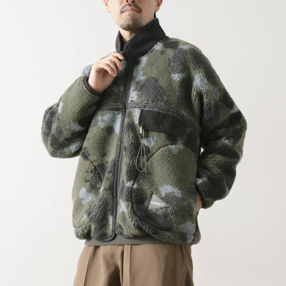 AND WANDER / Gramicci Jacquard Tape Fleece Jacket