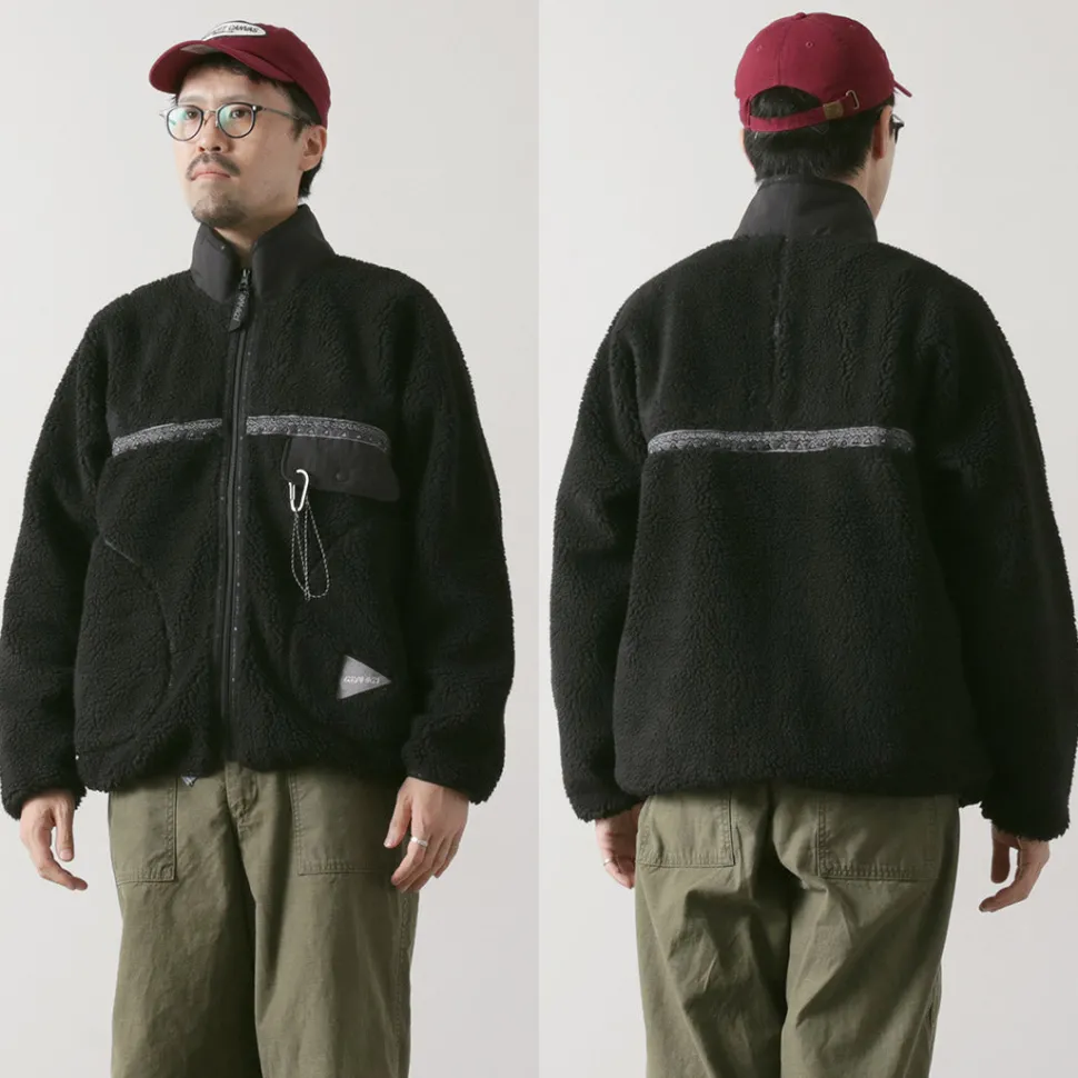 AND WANDER / Gramicci Jacquard Tape Fleece Jacket