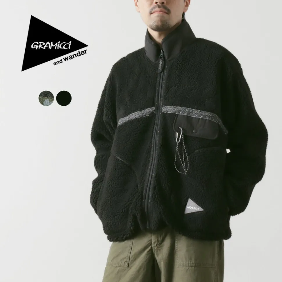 AND WANDER / Gramicci Jacquard Tape Fleece Jacket