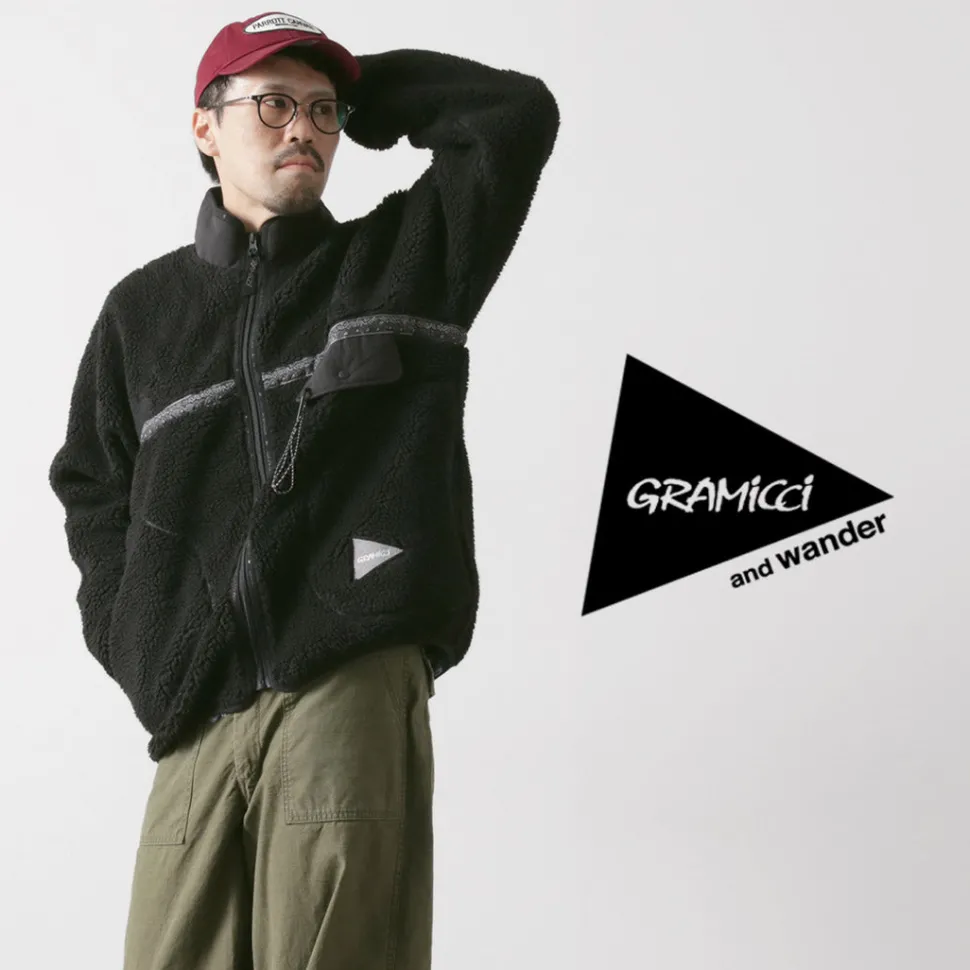 AND WANDER / Gramicci Jacquard Tape Fleece Jacket