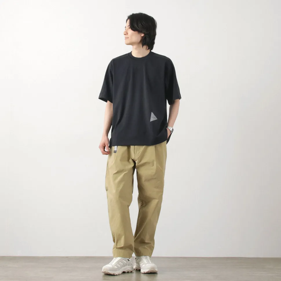 AND WANDER / UV-cut dry short sleeve t-shirt