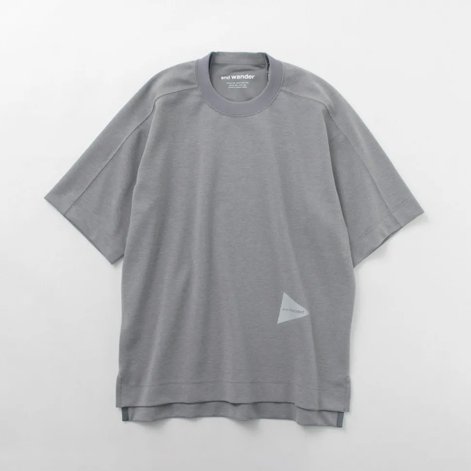 AND WANDER / UV-cut dry short sleeve t-shirt