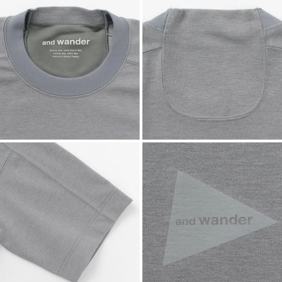 AND WANDER / UV-cut dry short sleeve t-shirt
