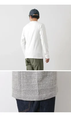 BARNS / BR-1106 Jersey Crew Neck L/S Pocket T-Shirt