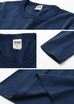 BARNS / BR-1106 Jersey Crew Neck L/S Pocket T-Shirt
