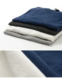 BARNS / BR-1106 Jersey Crew Neck L/S Pocket T-Shirt
