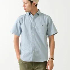 BARNS / BR-5266 Ox S/S button-down shirt