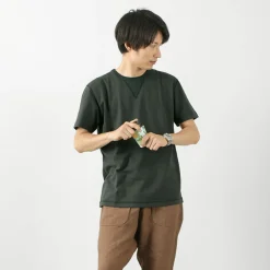 BARNS / Cozun knitted vintage gusset short sleeve crew neck T-shirt
