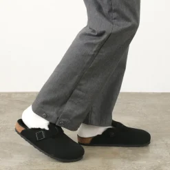 BIRKENSTOCK / Boston Shearling Suede Leather Fur Sandals
