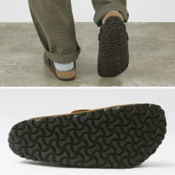 BIRKENSTOCK / Boston Shearling Suede Leather Fur Sandals