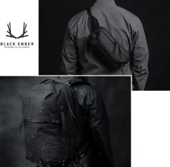 BLACK EMBER / CORDURA FORGE 500 Denier 3WAY Travel Backpack