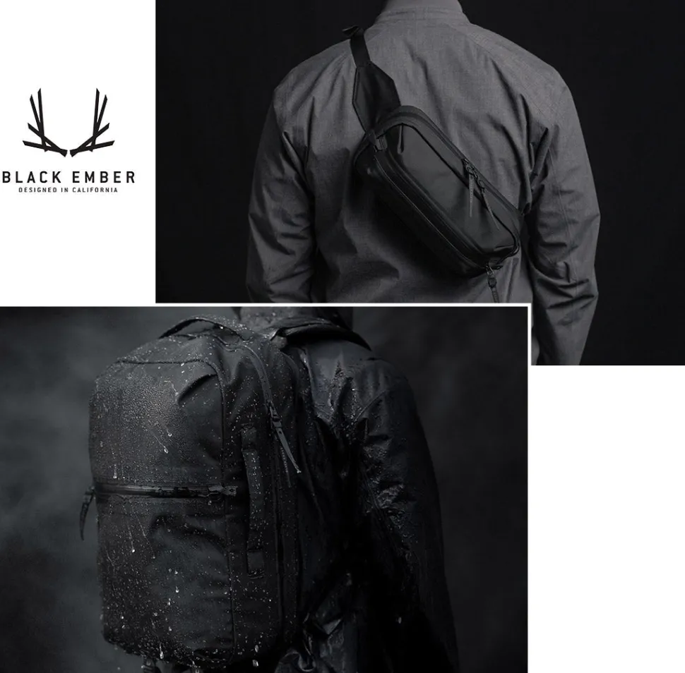 BLACK EMBER / CORDURA FORGE 500 Denier 3WAY Travel Backpack