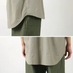 BURLAP OUTFITTER / 7/10 Sleeve Band Collar Shirt