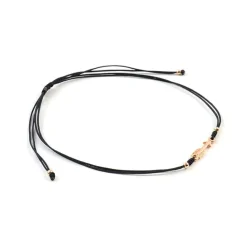 CHALISA T.. / Arrow Silver Notched Cord Anklet