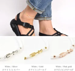 CHALISA T.. / Arrow Silver Notched Cord Anklet