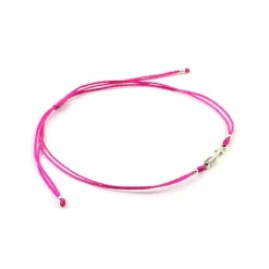 CHALISA T.. / Arrow Silver Notched Cord Anklet