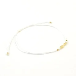 CHALISA T.. / Arrow Silver Notched Cord Anklet