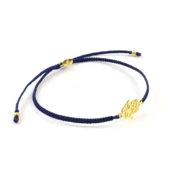 CHALISA T.. / Hamsa Hand Notched Cord Anklet