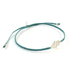 CHALISA T.. / Hamsa Hand Notched Cord Anklet