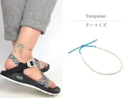 CHALISA T.. / Karen Silver Beads Single Cord Anklet