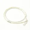CHALISA T.. / Round Shell Wrap Anklet/Karen Silver Flat Beads