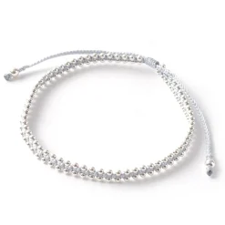 CHALISA T.. / Silver Ball Bead Duo Anklet