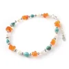 CHALISA T.. / Turquoise Amber Pearl Combi Anklet