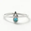 CHALISA T.. / Turquoise Circle Triangle Extra Fine Ring