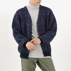 COOHEM / Check Tweed Cardigan