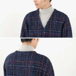 COOHEM / Check Tweed Cardigan