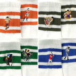 DECKA QUALITY SOCKS / Embroidered Skater Socks