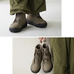 DESCENTE / High Cut Side Zip Lace Up Boots