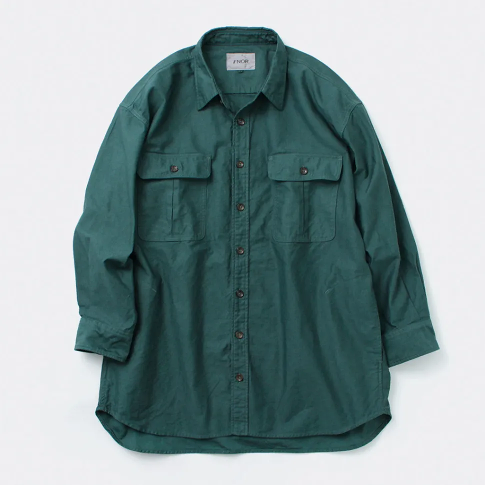 FNOR / Grandval garment dye Shrimp sleeve shirt coat