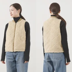 FNOR / Quilted Sheepskin Boa MIL Vest