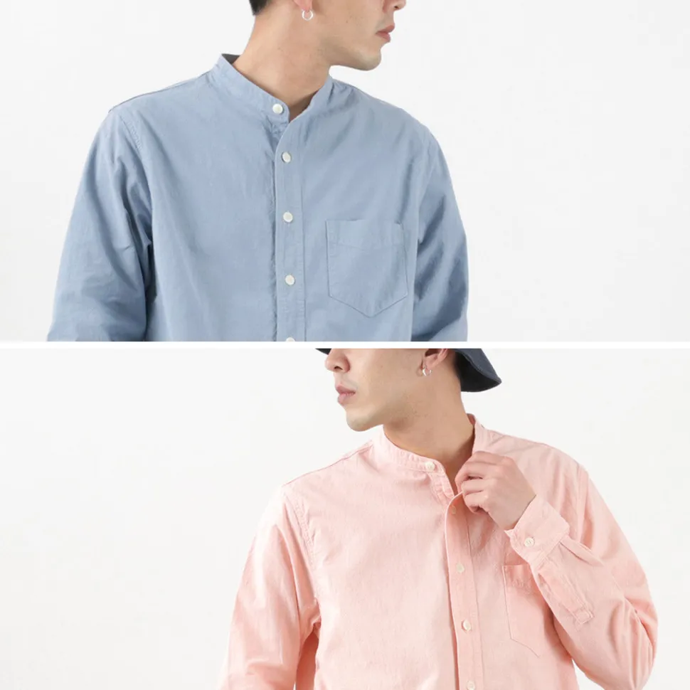FOB FACTORY / F3464 Dye band collar shirt