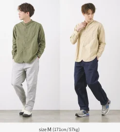 FOB FACTORY / F3464 Dye band collar shirt