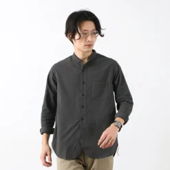 FOB FACTORY / F3464 Dye band collar shirt