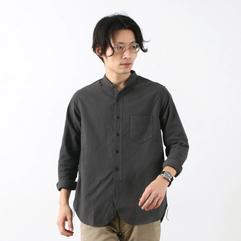 FOB FACTORY / F3464 Dye band collar shirt