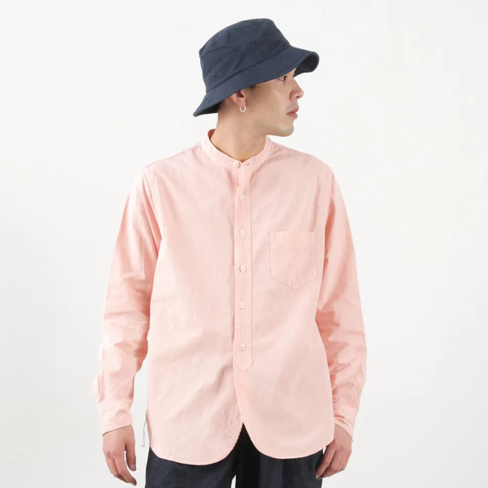 FOB FACTORY / F3464 Dye band collar shirt