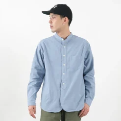 FOB FACTORY / F3464 Dye band collar shirt