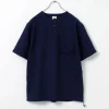 FOB FACTORY / F3493 Indigo waffle T-shirt