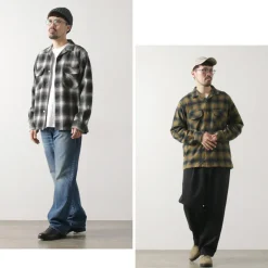 FOB FACTORY / F3505 Nel open collar shirt