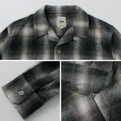 FOB FACTORY / F3505 Nel open collar shirt