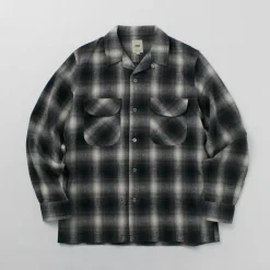 FOB FACTORY / F3505 Nel open collar shirt