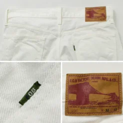 FOB FACTORY / F1153 White Denim 60 Twill 5P