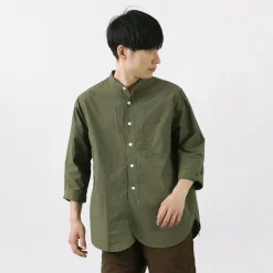 FOB FACTORY / FRC006 military dump band collar shirt