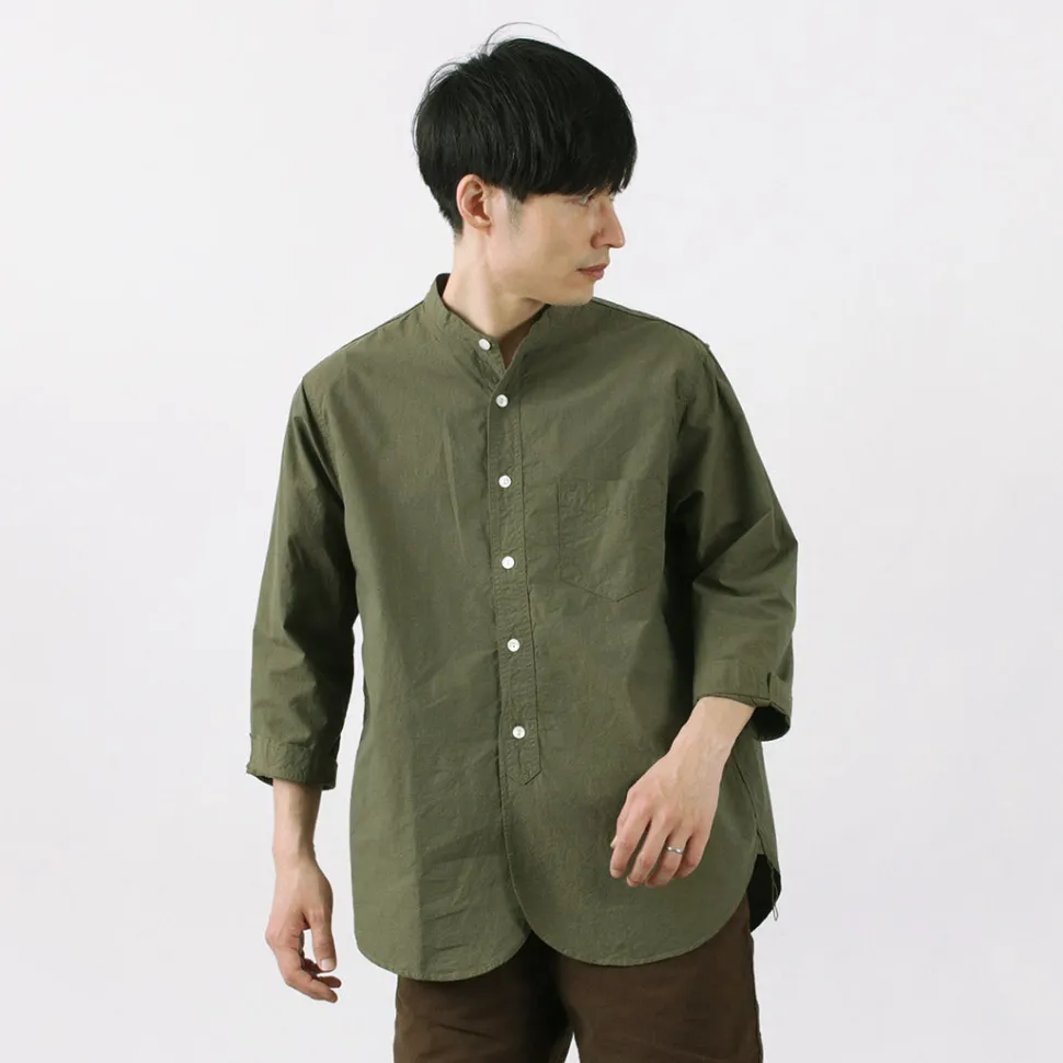 FOB FACTORY / FRC006 military dump band collar shirt